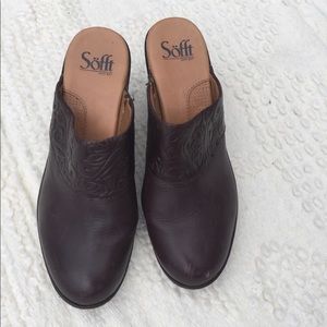 Sofft Leather Mules brown leather SZ 8